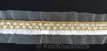 White Net Lace, Exclusive Laces, Sequinned Trimming